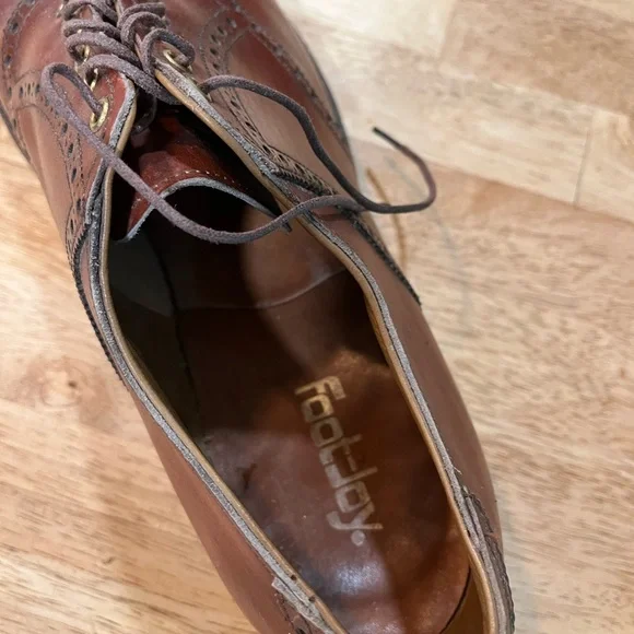 Vintage FOOTJOY Classics Men's Brown Calf Skin Leather GOLF Shoes 12 C 70300 - Picture 6 of 7